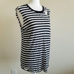 Philanthropy NWOT Distressed Striped Top